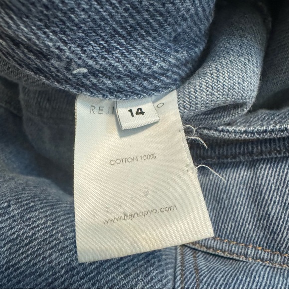 Rejina Pyo Luci Patchwork Contrast Raw Hem Slim Straight Ankle Jean Trousers 14 - Picture 11 of 14